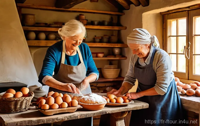 농촌관광지도사와 농촌 브랜드 개발 - **Immersive French Farmhouse Kitchen Experience:**
    "A cozy and sunlit scene inside a traditional...